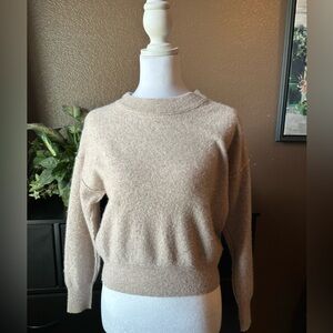 Every Women's Beige Crew Neck Sweater